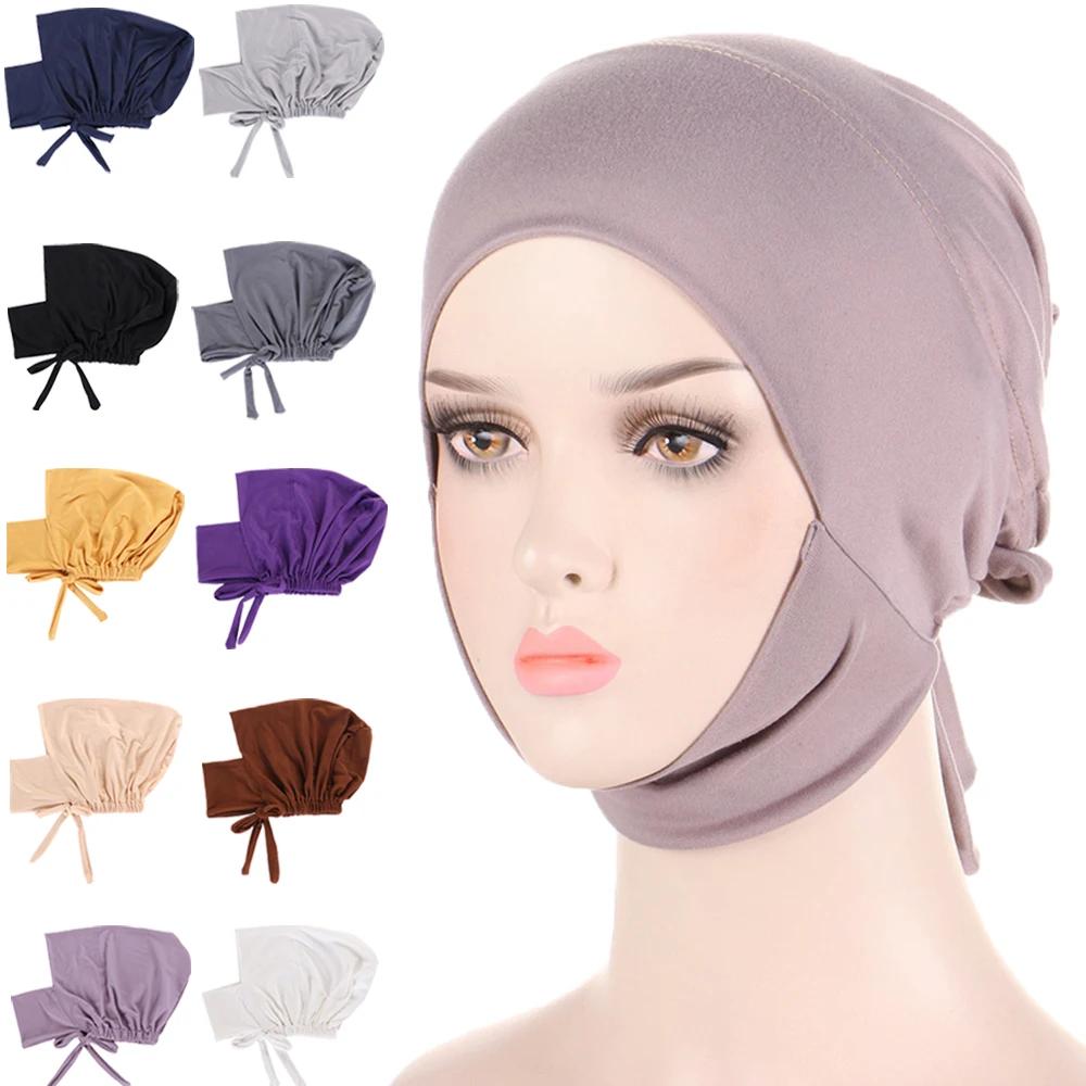 Hijab  ̽ Ʈġ Ÿ    ̽ Underscarf   Headscarf Headwrap ƶ Turban Mujer 